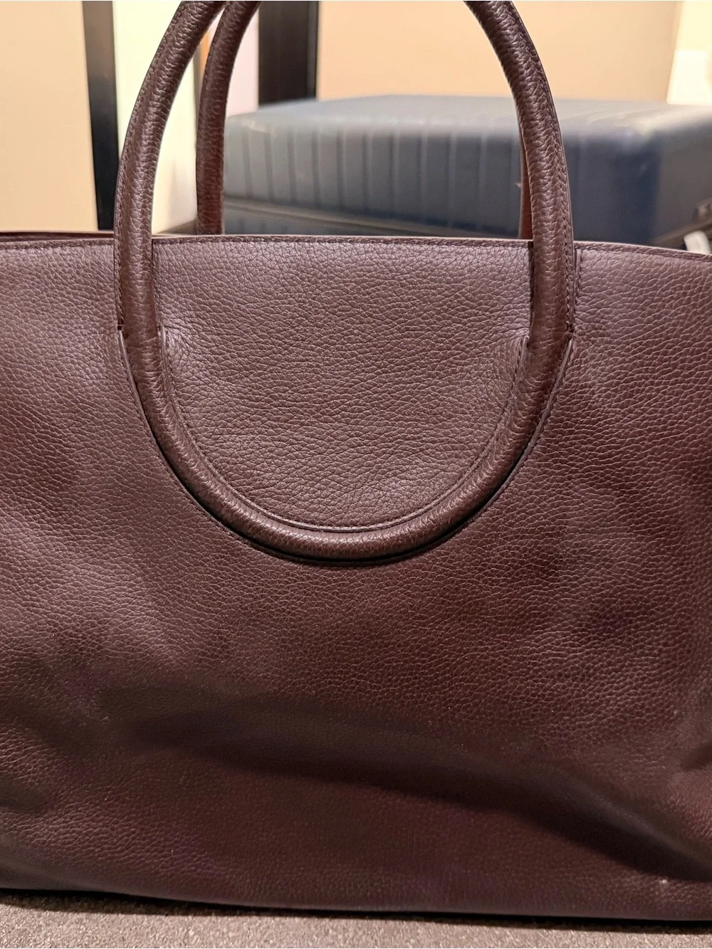 STAUD Maude carryall Dark Brown Pebbled Leather Tote - Picture 2 of 2